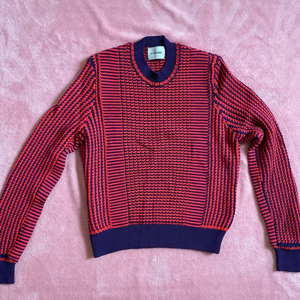 Rachel Comey Red and Navy Blue Sweater Size M